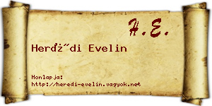 Herédi Evelin névjegykártya